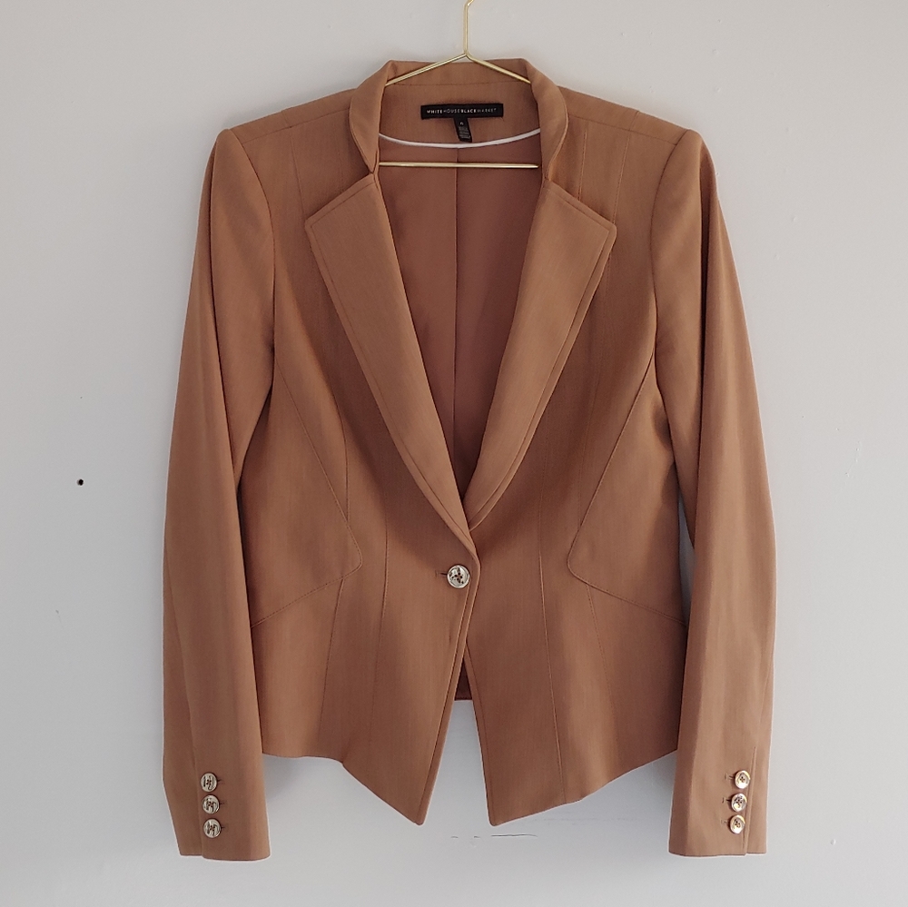 White House Black Market Tan Blazer 6